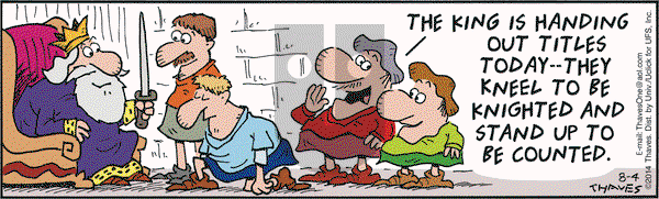 Frank and Ernest on Monday August 4, 2014 Comic Strip