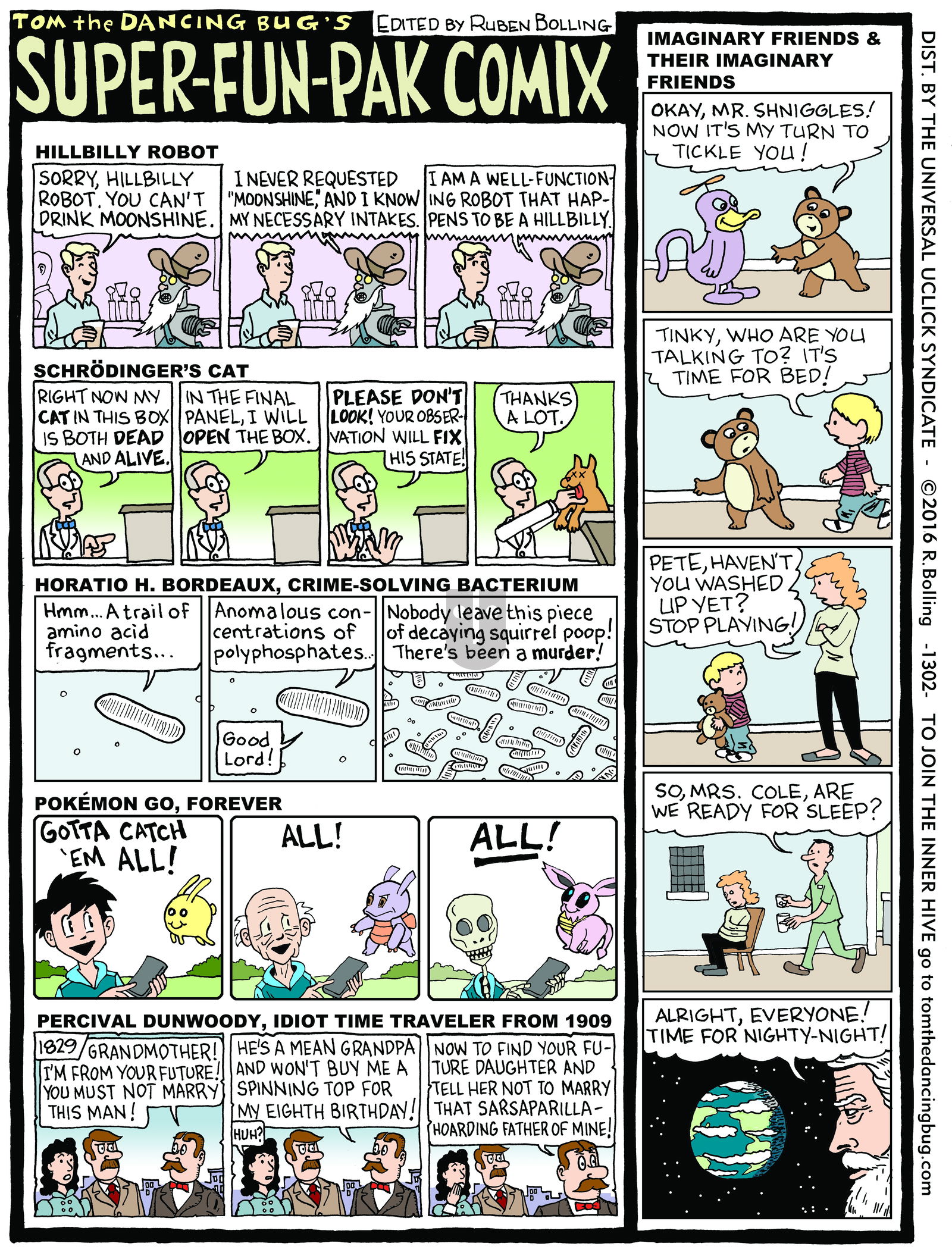 Tom the Dancing Bug on Monday August 22, 2016 Comic Strip