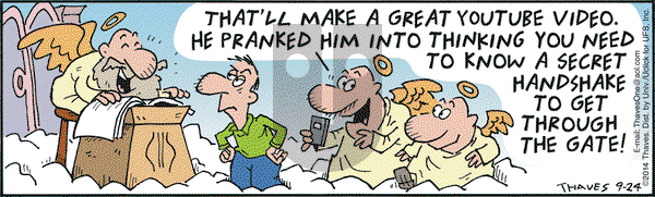 Frank and Ernest on Wednesday September 24, 2014 Comic Strip