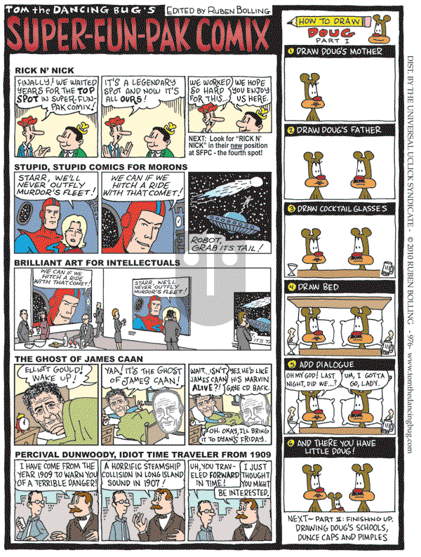 Tom the Dancing Bug on Saturday January 23, 2010 Comic Strip