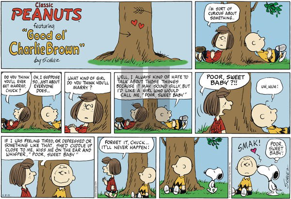 Peanuts on Sunday April 8, 2001 Comic Strip