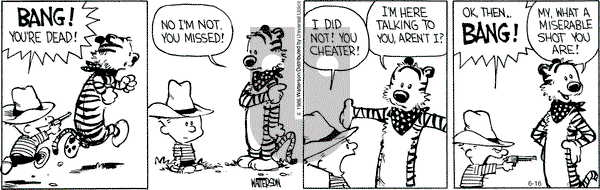 Calvin and Hobbes - Thursday June 16, 2016 Comic Strip