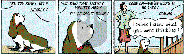 Fred Basset on Monday April 8, 2019 Comic Strip