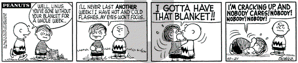 Peanuts on Monday October 21, 1957 Comic Strip