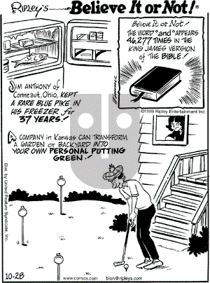 Ripley's Believe It or Not on Thursday October 28, 1999 Comic Strip