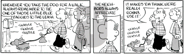 Drabble on Thursday December 11, 2003 Comic Strip