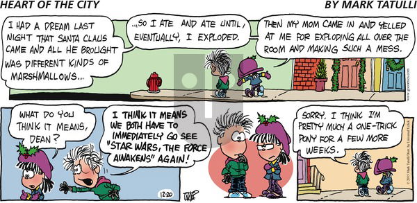 Heart of the City on Sunday December 20, 2015 Comic Strip