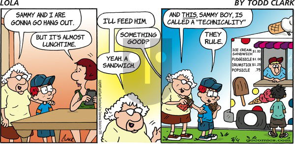 Lola on Sunday August 4, 2013 Comic Strip