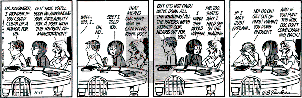Doonesbury on Monday November 17, 1980 Comic Strip