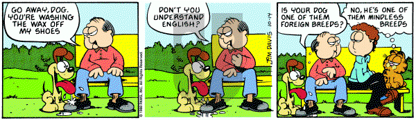 Garfield on Friday October 14, 1988 Comic Strip