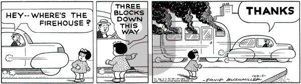 Nancy on Saturday February 5, 1955 Comic Strip