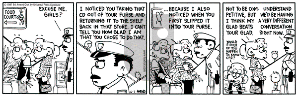 FoxTrot on Saturday June 7, 1997 Comic Strip