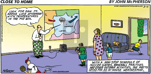 Close to Home on Tuesday March 20, 2001 Comic Strip