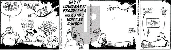 Over the Hedge on Thursday November 13, 1997 Comic Strip