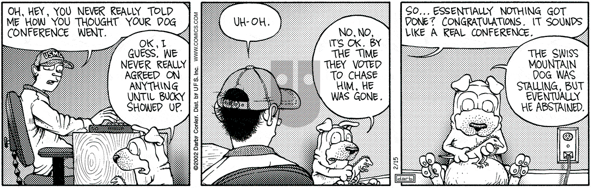 Get Fuzzy - Friday February 15, 2002 Comic Strip