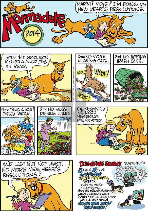 Marmaduke on Sunday December 29, 2013 Comic Strip