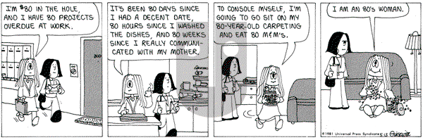 Cathy Classics on Wednesday May 13, 1981 Comic Strip
