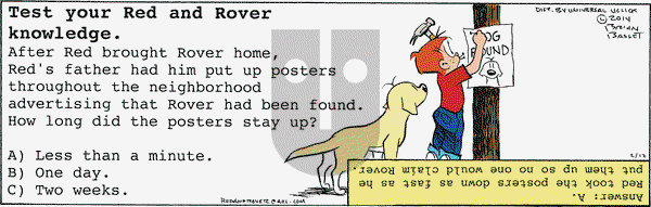 Red and Rover on Wednesday February 12, 2014 Comic Strip