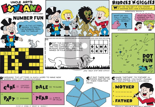 Uncle Art's Funland on Sunday September 8, 2024 Comic Strip