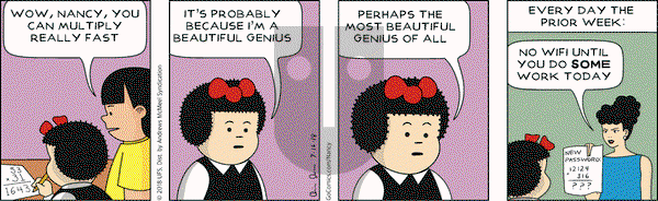 Nancy on Monday July 16, 2018 Comic Strip