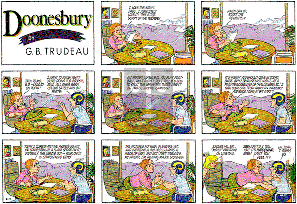 Doonesbury on Sunday February 17, 1985 Comic Strip