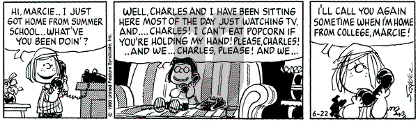 Peanuts on Friday June 22, 1990 Comic Strip