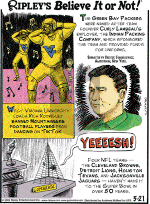 Ripley's Believe It or Not on Wednesday May 21, 2025 Comic Strip
