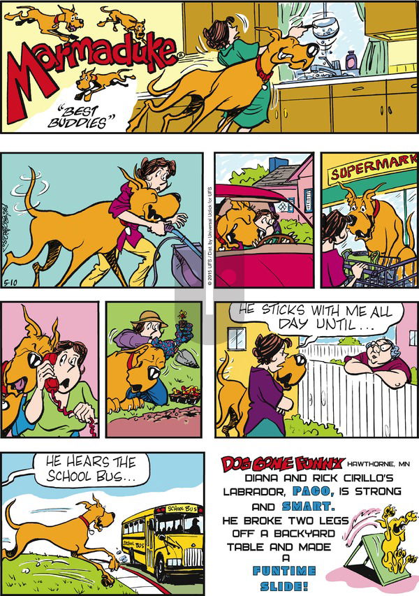 Marmaduke on Sunday May 10, 2015 Comic Strip