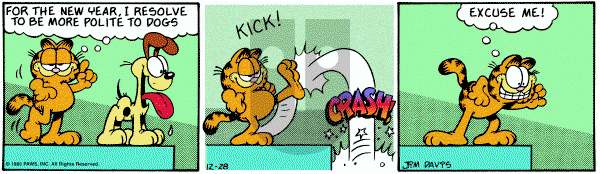 Garfield on Thursday December 28, 1989 Comic Strip