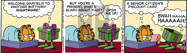 Garfield on Wednesday June 15, 2011 Comic Strip