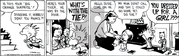 Calvin and Hobbes - Thursday March 23, 1995 Comic Strip