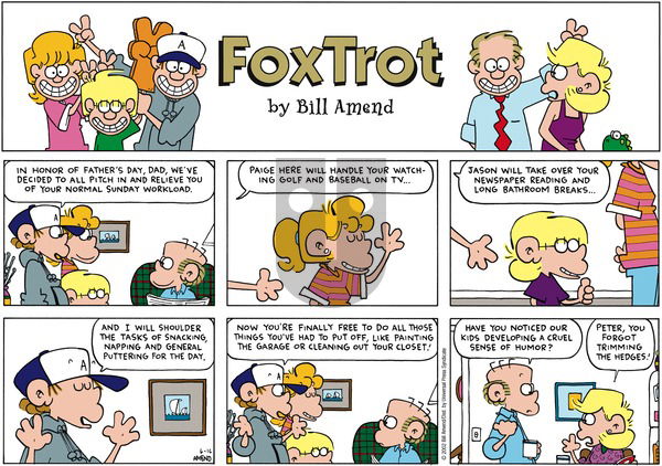 FoxTrot on Sunday June 16, 2002 Comic Strip