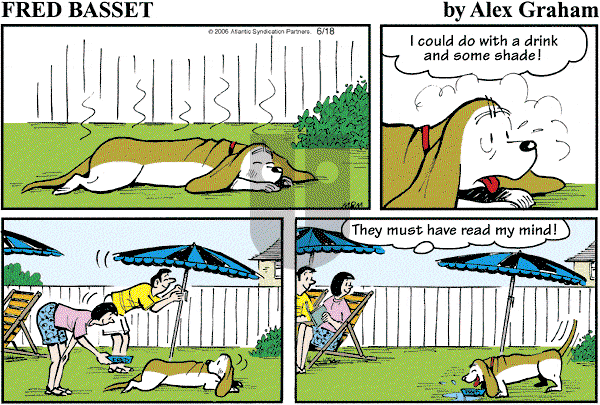 Fred Basset on Sunday June 18, 2006 Comic Strip