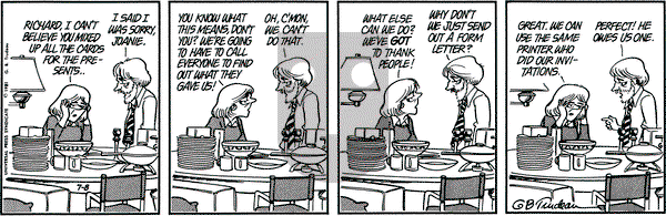 Doonesbury - Wednesday July 8, 1981 Comic Strip