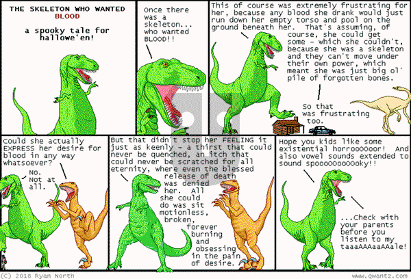 Dinosaur Comics on Friday April 18, 2025 Comic Strip