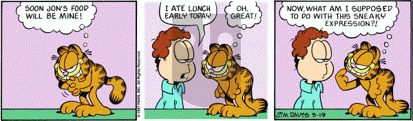 Garfield on Thursday April 17, 1997 Comic Strip