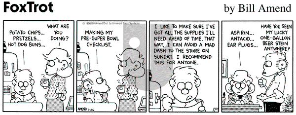 FoxTrot on Friday April 12, 1996 Comic Strip