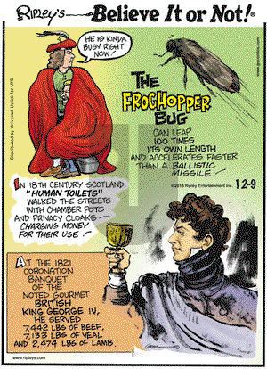 Ripley's Believe It or Not on Monday December 9, 2013 Comic Strip