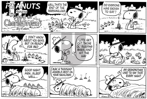 Peanuts on Sunday October 7, 1979 Comic Strip