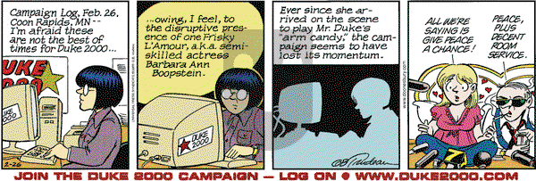 Doonesbury - Saturday February 26, 2000 Comic Strip