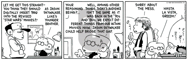 FoxTrot on Tuesday January 28, 1997 Comic Strip