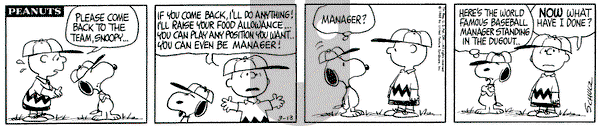 Peanuts on Wednesday March 13, 1968 Comic Strip