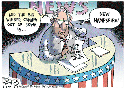 Rob Rogers on Tuesday February 4, 2020 Comic Strip