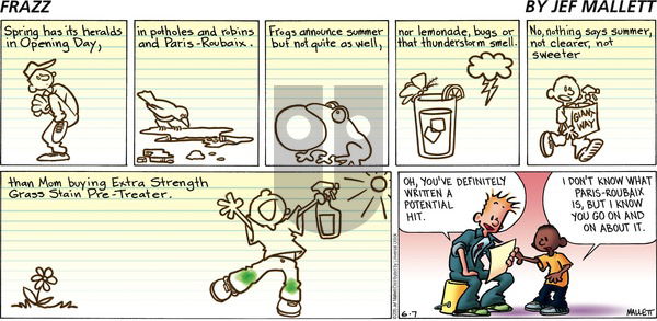 Frazz on Sunday June 7, 2015 Comic Strip