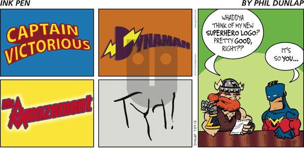 Ink Pen on Sunday July 29, 2012 Comic Strip