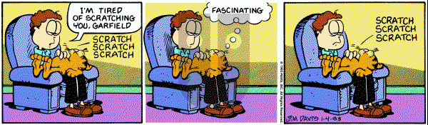 Garfield on Monday January 4, 1993 Comic Strip