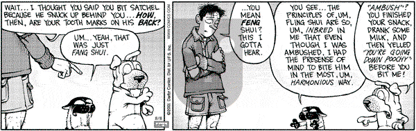 Get Fuzzy on Wednesday August 8, 2001 Comic Strip