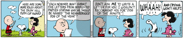 Peanuts on Friday March 2, 2001 Comic Strip