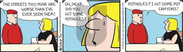 The Born Loser on Monday March 24, 2014 Comic Strip