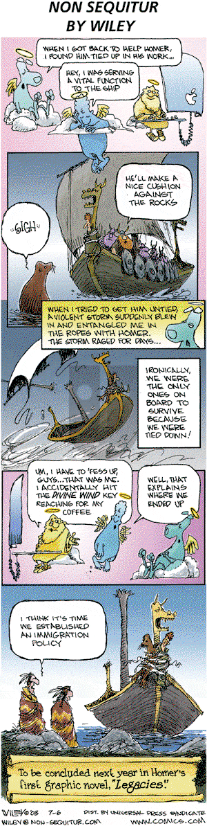 Non Sequitur on Sunday July 6, 2003 Comic Strip